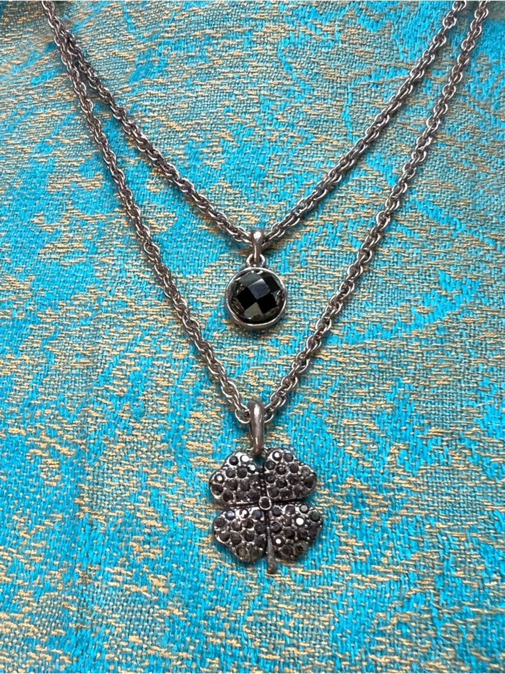 Lucky Brand Layered Clover Necklace